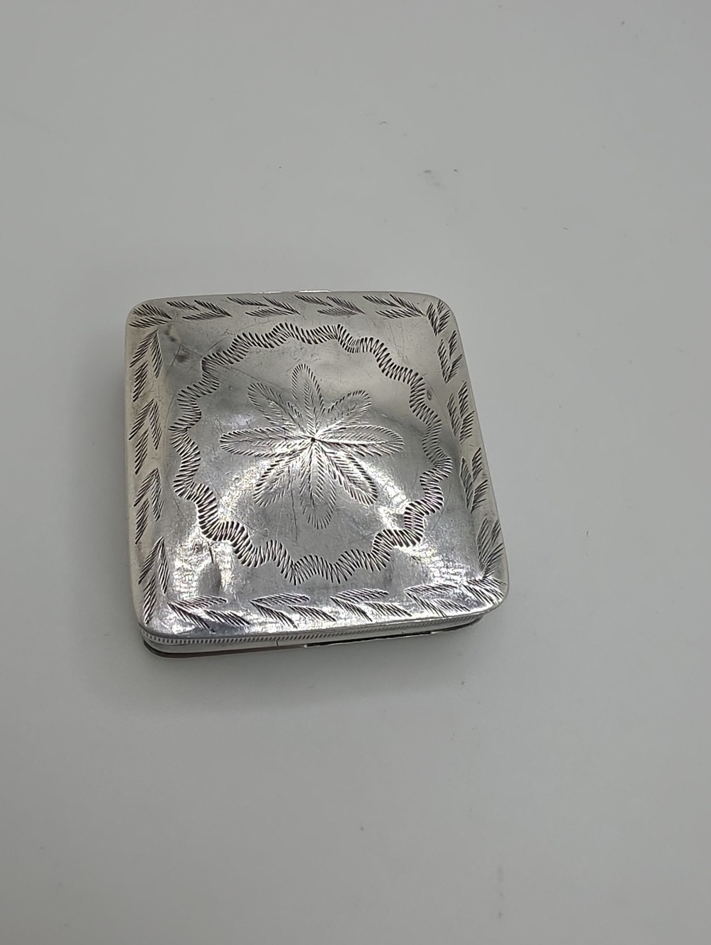 Floral Star Sterling Silver Pill Box Trinket